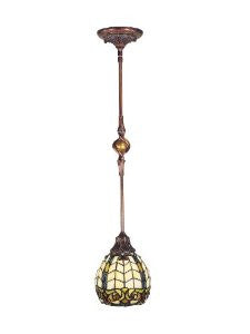 Dale Tiffany TH100876 Raphael Pendant Light Lamp, Antique Golden Sand and Art Glass Shade