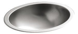 Kohler K-2608-NA Bachata Stainless Steel Lavatory Without Overflow, Not Applicable