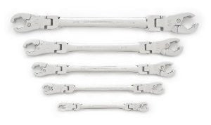 GearWrench 89100 Ratcheting Flex Flare Nut Wrench Set- SAE