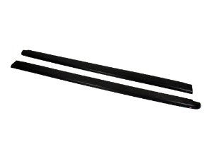 Wade 72-40141 Black Smooth Finish Truck Bed Rail Caps without Stake Holes - 2 Piece