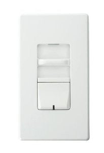 Leviton AWSMT-MAW Renoir II Preset Slide Dimmer, Incandescent, Thin Heat Sink, Narrow, 5 A, White