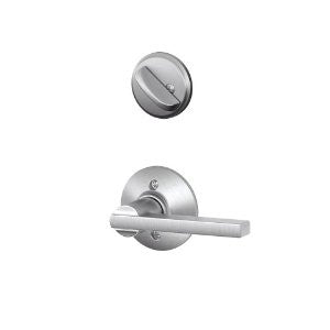 Schlage F59 LAT 626 Latitude Interior Lever with Deadbolt, Brushed Chrome