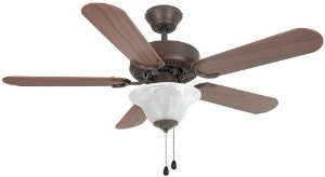 Hardware House 54-3595 Wyndham Series 42-Inch Triple Mount Ceiling Fan Light, Maple or Cherrywood
