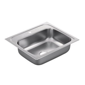 Moen G221961 2200 Series 22-Gauge Single Bowl Drop In Sink, Stainless Steel