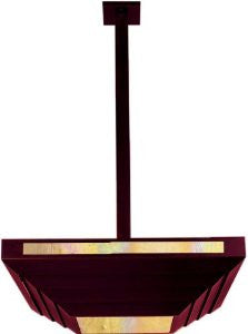 Arroyo Craftsman CASH-7-RC-GW Cascade Collection 1-Light Mini-Pendant, Raw Copper with Gold White Iridescent Glass