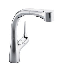KOHLER K-13963-CP Elate Pullout Kitchen Faucet, Polished Chrome