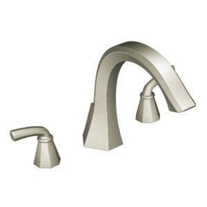 Moen TS243BN Felicity Two-Handle High Arc Roman Tub Faucet, Brushed Nickel