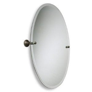 Allied Brass PMC-91-BKM 29-Inch X 21-Inch Oval Tilt Mirror, Matte Black