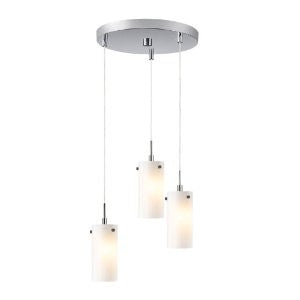 Woodbridge Lighting 13424STN-C10401 Eclipse 3-Light Mini Pendant Cluster, Satin Nickel
