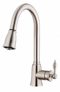 Danze D454510SS Prince Pull Down Kitchen Faucet, Stainless Steel