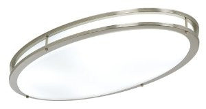 Minka Lavery 864-84-PL, Linear Flush Mount Lighting, 2 Light, 64 Watts Fluorescent, Nickel