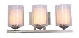 Woodbridge Lighting 53113-STN Cosmo 3-Light Bath Light, Satin Nickel