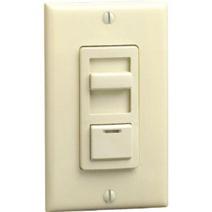 Leviton IPI06-1LZ 600W 120 VAC LED Locator Single-Pole and 3-Way IllumaTech Preset Electro-Mechanical Incandescent Slide Dimmer, White