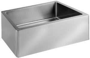 Porcher 35130-01.075 30-Inch London Farm Sink with Rack, Stainless Steel
