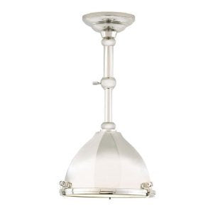 Wilmette Lighting 600CRGSST1N-CF Cargo Collection 1 Light Telescoping CFL Pendant, Polished Nickel Finish