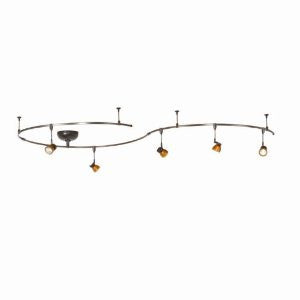 WAC Lighting LM-K8111-BZ/AS Solorail 5-Light Adjustable Head Kit, Bronze with Amber Glass