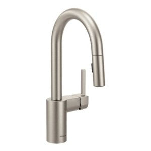 Moen 5965SRS Align One-Handle High Arc Pulldown Bar Faucet, Spot Resist Stainless