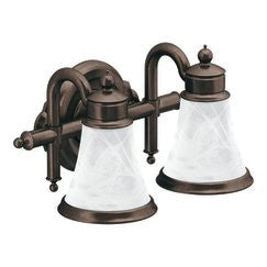 Moen YB9862ORB Waterhill Two Globe Bath Light, Oil Rubbed Bronze