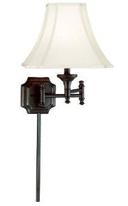Kenroy Home 33054BBZ Wentworth Wall Swing Arm Lamp, Burnished Bronze