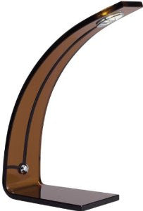 Kichler Lighting 70774AMB LED Energy Efficient Desk Lamp, Bent Amber Glass