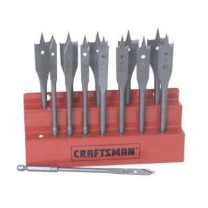 Craftsman 9-20919 Spade Bit Set with Metal Storage Rack, 13-Piece