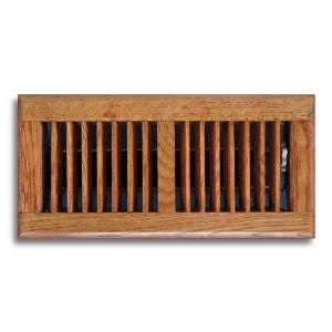 Truaire C168-ODF 04X12(Duct Opening Measurements) Solid Oak Floor Grille 4-Inch by 12-Inch Solid Oak Floor Diffuser, Dark Oak Finish