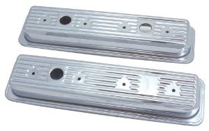 Spectre Performance 5260 Chrome Center Bolt Valve Cover for Small Block Chevy