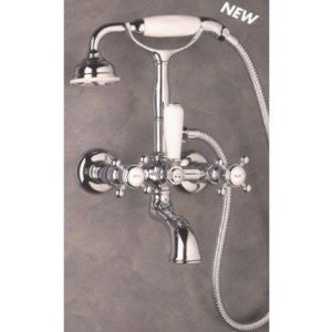Rohl A1401XMPN Country Bath Exposed Wall Mounted Tub Shower Mixer in Polished Nickel
