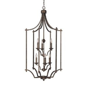 Capital Lighting 9373BC Foyer with Clear Glass Shades, Basic Black Finish