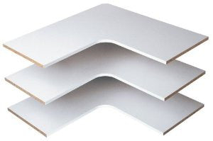 Easy Track RS3003 29-7/8-Inch Corner Shelves, White