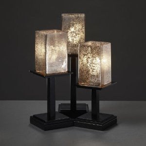 Justice Design Group Lighting FSN-8697-15-MROR-MBLK Montana Three Light Table Lamp