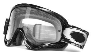 Oakley XS O-Frame Graphic Frame MX Goggles (True Carbon Fiber Frame/Clear Lens, One Size)