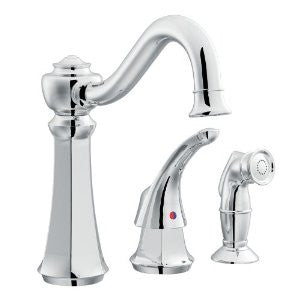 Moen 7065 Vestige Single-Handle Kitchen Faucet with Side Spray, Chrome