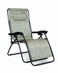 Camco 51832 Zero Gravity Wide Recliner (X-Large, Tan Fern Pattern)