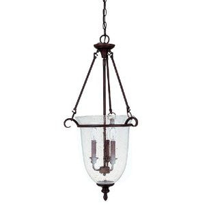 Capital Lighting 9310BB Foyer with Seeded Glass Shades, Burnished Bronze Finish
