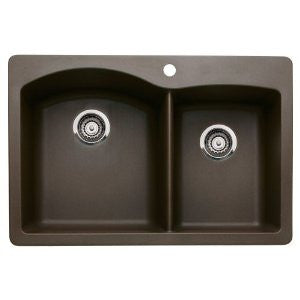 Blanco 440213 Diamond 1-3/4 Bowl Silgranit II, Di, Café Brown