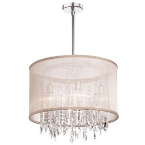 Dainolite Lighting 85301-PC-117 6 Light Crystal Chandelier