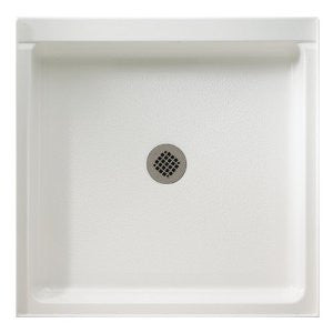 Swanstone SS-3636-010 36-Inch by 36-Inch by 5-1/2-Inch Single Threshold Shower Floor, White Finish
