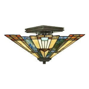 Quoizel TFIK1714VA Inglenook 8-Inch Small Semi Flush Mount, Valiant Bronze Finish