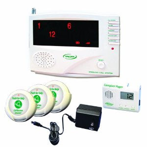 SMART CAREGIVER 433-SYS 30 Channel Central Monitoring Unit with 3 Nurse Call Buttons, Pager And Ac Adaptor