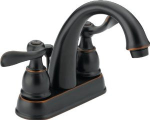 Delta Foundations B2596LF-OB Two Handle Centerset Lavatory Faucet, Oil Bronze