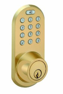 Morning Industry QF-01P Keypad and Remote Deadbolt, Brass