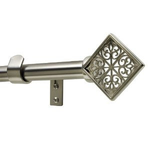 Levolor Madison Rod Set, Satin Nickel, 1-Inch Diameter, 36 to 66-Inch Width