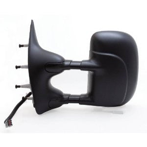 Fit System 61200F Ford Econoline Driver Side OE Style Power Extendable Replacement Towing Mirror
