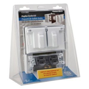 Thomas & Betts CS312BR Red Dot Single Gang Duplex Outlet Kit, Bronze