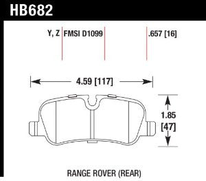 Hawk Performance HB682Z.657 Performance Ceramic Brake Pad