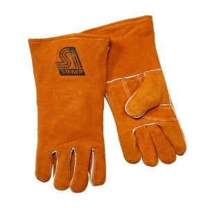 Steiner 2119YLH Welding Gloves, Left Hand Only, Brown Y-Series Shoulder Split Cowhide, Foam Lined Back, Large (6-Pack)
