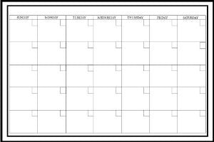 Wall Pops WPE0447 24-Inch by 36-Inch Peel and Stick Dry Erase Monthly Calendar Decal