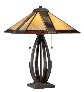 Quoizel TF1181TVA Destiny 23.5-Inch H 2 Light Tiffany Table Lamp