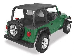 Pavement Ends 41530-15 Black Denim Sun Cap Plus for 97-02 Wrangler